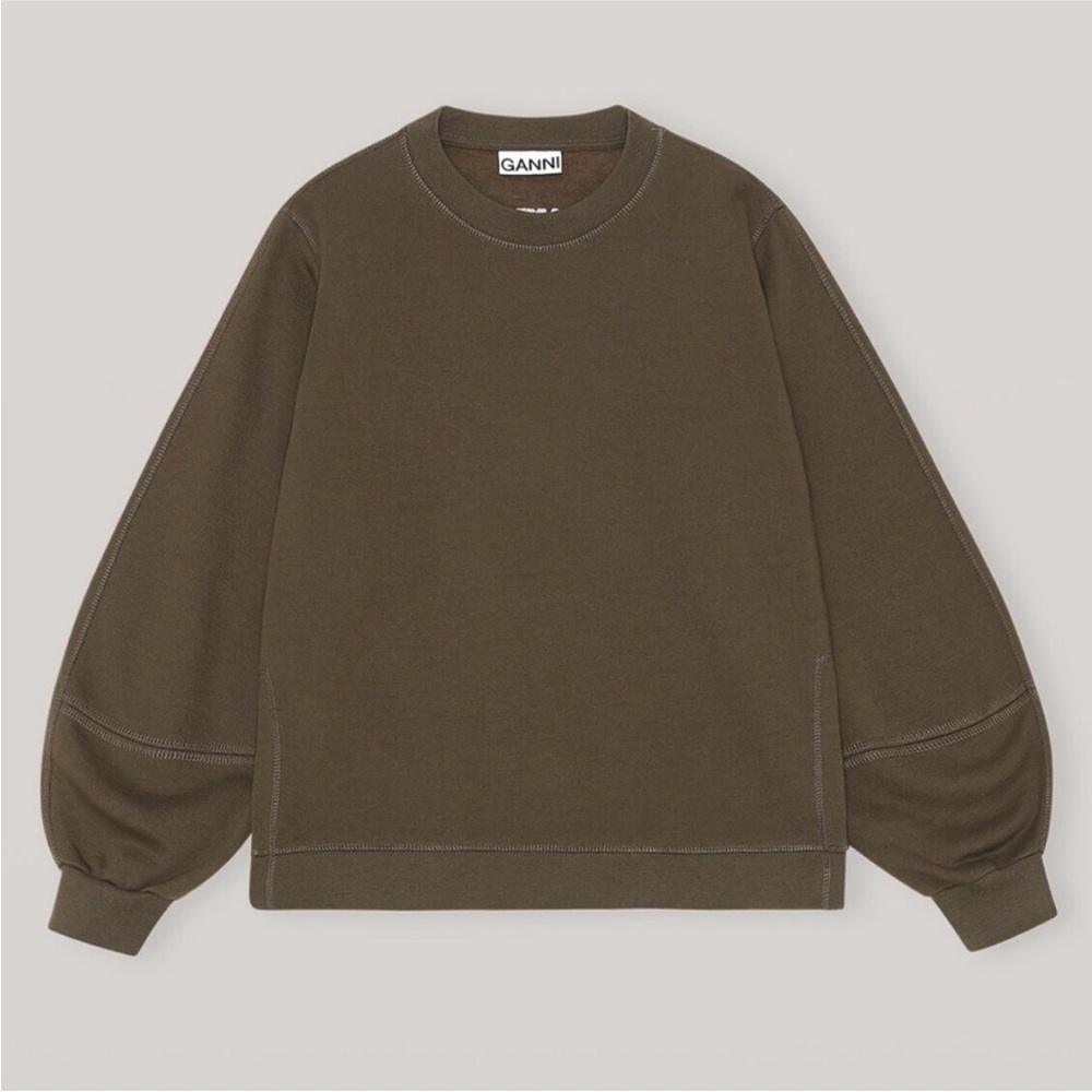 GANNI SOFTWARE ISOLI SWEATSHIRT SIZE SMALL